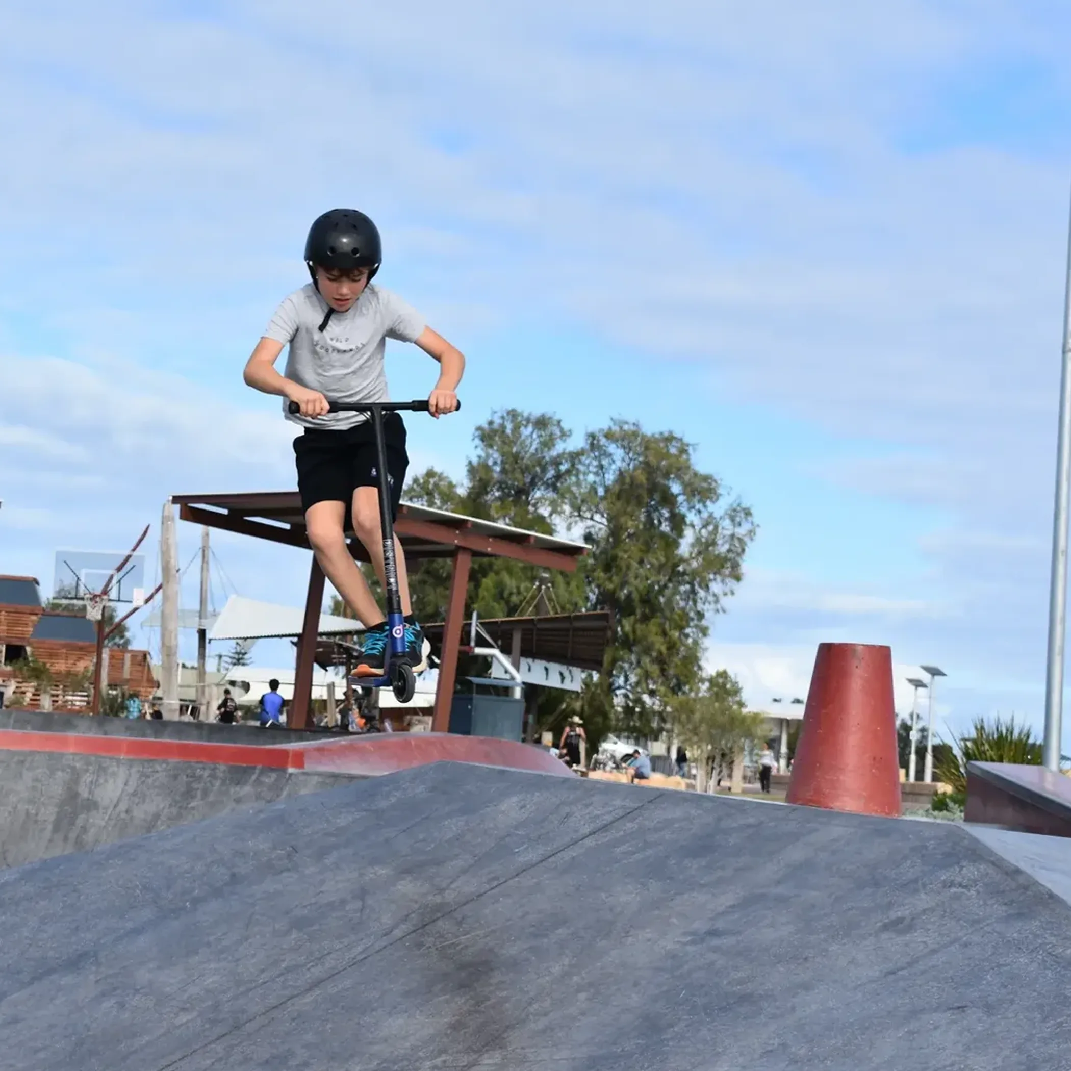 skate park action scene