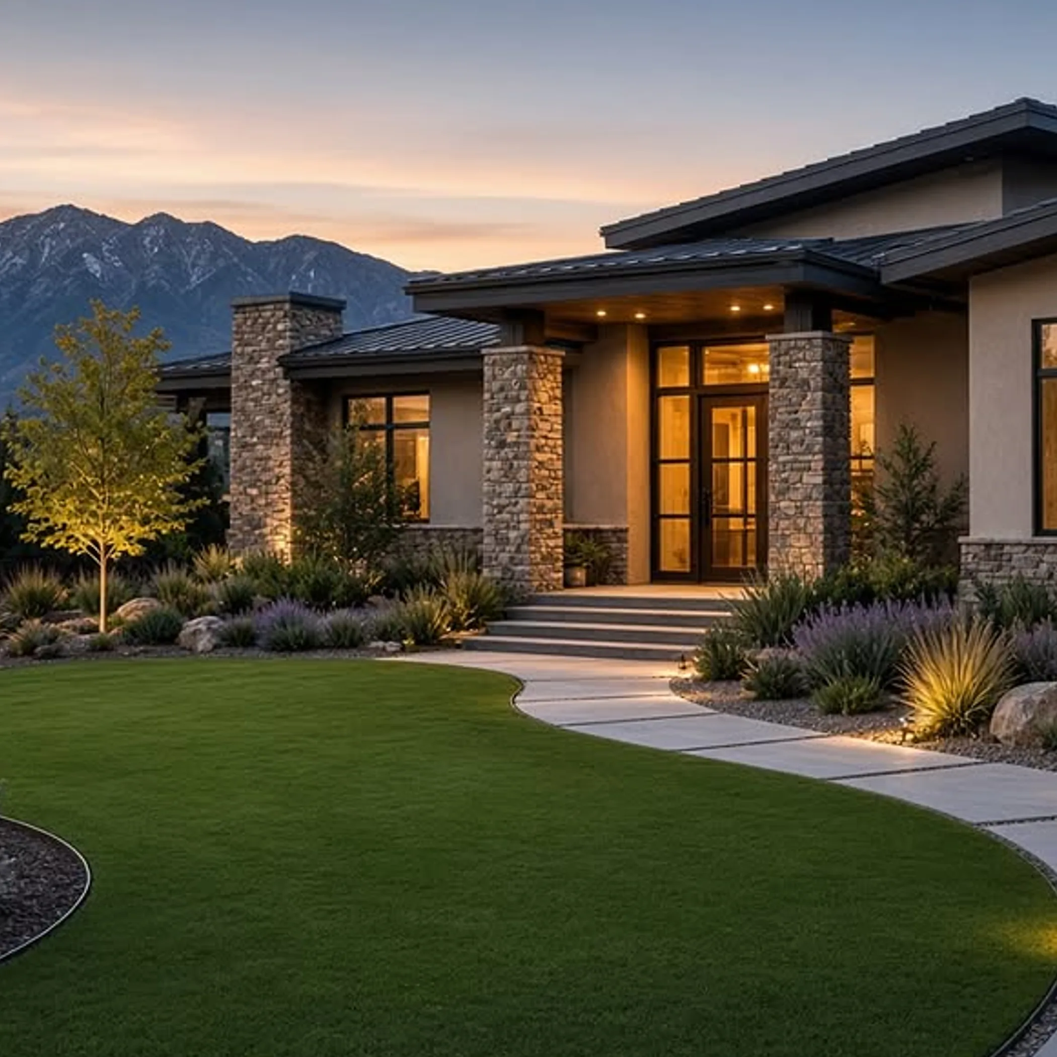 low-water landscaping and turf