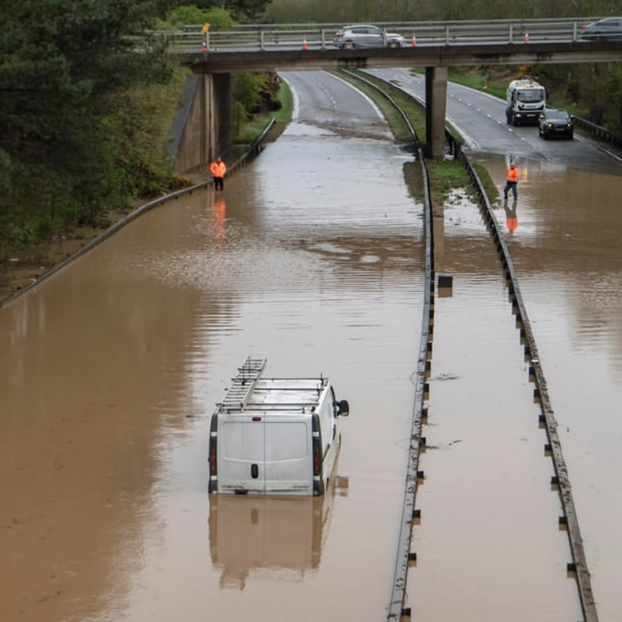 severe road flooding causing transport disruption